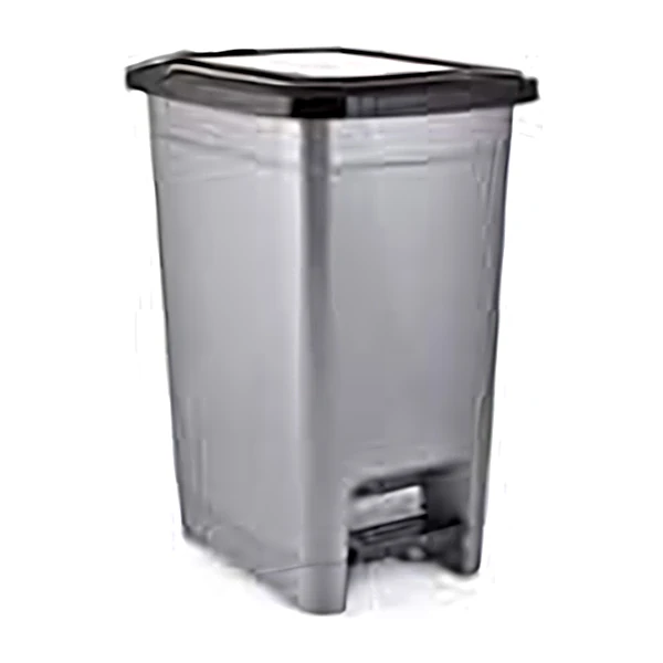 Slim Pedalli Çöp Kovası Gri